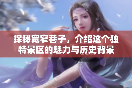 探秘宽窄巷子，介绍这个独特景区的魅力与历史背景