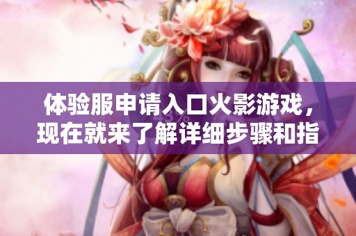 体验服申请入口火影游戏，现在就来了解详细步骤和指南！