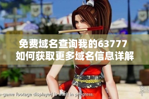 免费域名查询我的63777 如何获取更多域名信息详解
