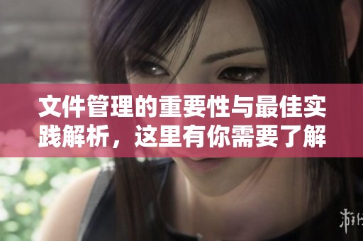 文件管理的重要性与最佳实践解析，这里有你需要了解的技巧与方法