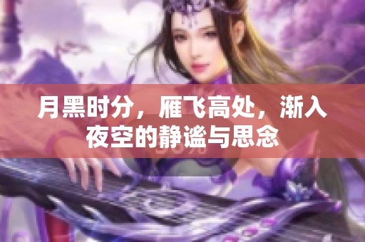 月黑时分，雁飞高处，渐入夜空的静谧与思念