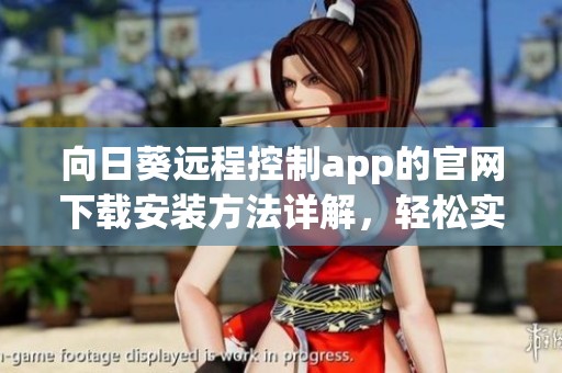 向日葵远程控制app的官网下载安装方法详解，轻松实现远程管理功能