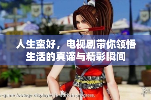 人生蛮好，电视剧带你领悟生活的真谛与精彩瞬间