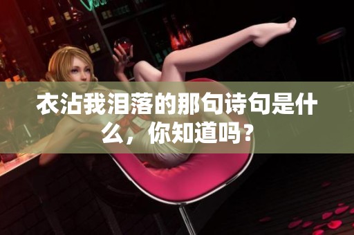 衣沾我泪落的那句诗句是什么，你知道吗？