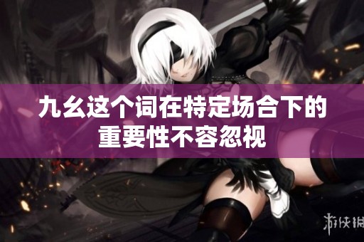 九幺这个词在特定场合下的重要性不容忽视