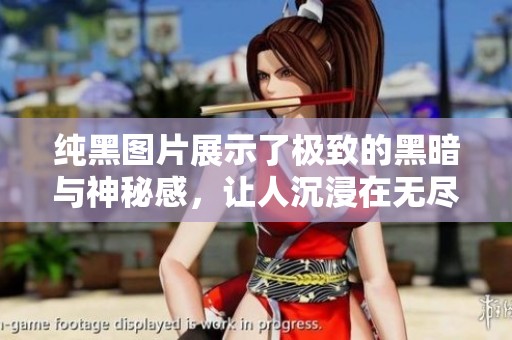 纯黑图片展示了极致的黑暗与神秘感，让人沉浸在无尽的深邃之中。
