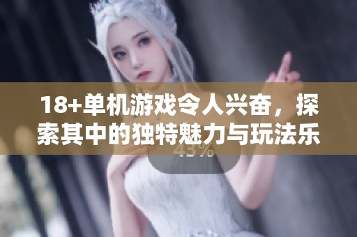 18+单机游戏令人兴奋，探索其中的独特魅力与玩法乐趣