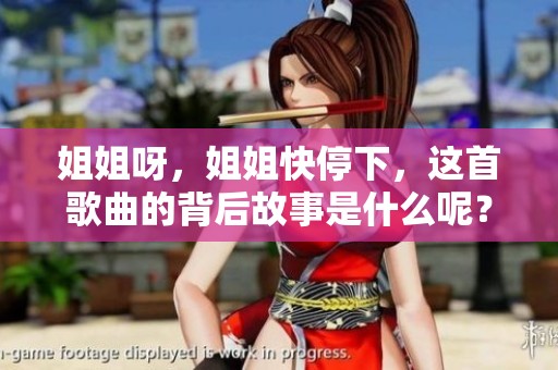 姐姐呀，姐姐快停下，这首歌曲的背后故事是什么呢？