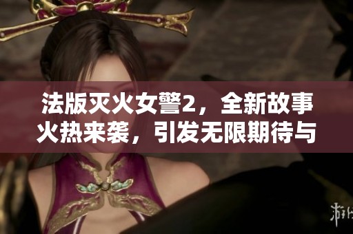 法版灭火女警2，全新故事火热来袭，引发无限期待与好评