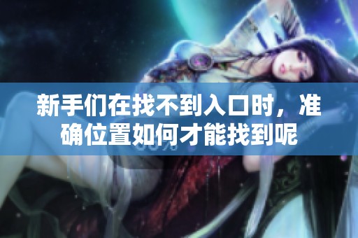 新手们在找不到入口时，准确位置如何才能找到呢