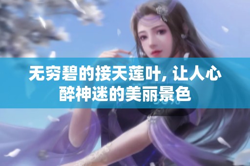 无穷碧的接天莲叶, 让人心醉神迷的美丽景色