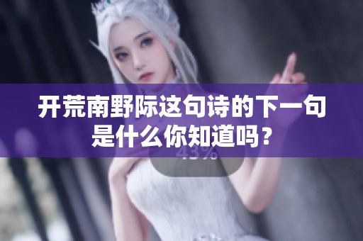 开荒南野际这句诗的下一句是什么你知道吗？