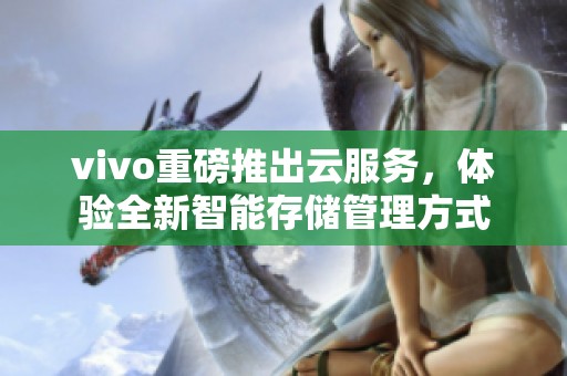vivo重磅推出云服务，体验全新智能存储管理方式