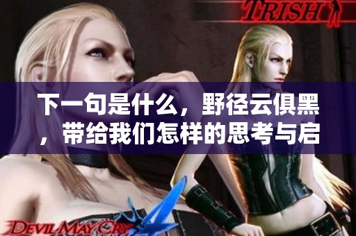 下一句是什么，野径云俱黑，带给我们怎样的思考与启发呢