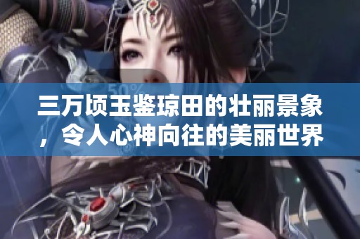 三万顷玉鉴琼田的壮丽景象，令人心神向往的美丽世界