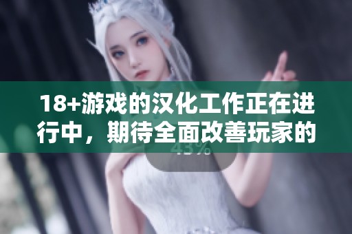 18+游戏的汉化工作正在进行中，期待全面改善玩家的游戏体验