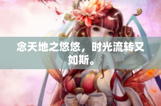 念天地之悠悠，时光流转又如斯。