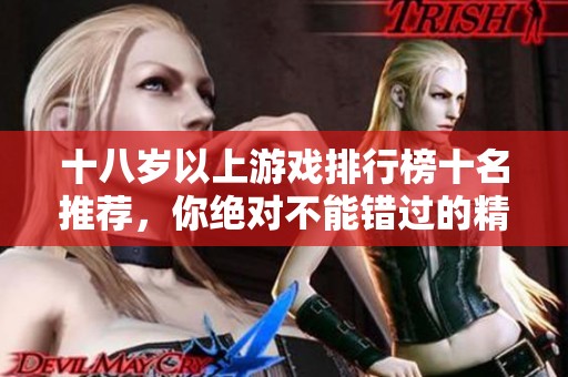 十八岁以上游戏排行榜十名推荐，你绝对不能错过的精彩作品！