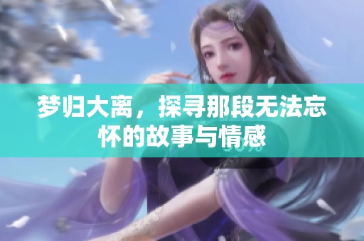 梦归大离，探寻那段无法忘怀的故事与情感