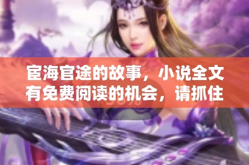 宦海官途的故事，小说全文有免费阅读的机会，请抓住这个机会阅读吧！