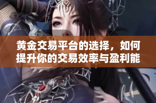 黄金交易平台的选择，如何提升你的交易效率与盈利能力