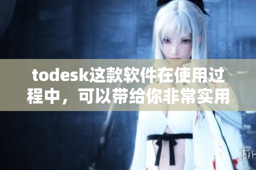todesk这款软件在使用过程中，可以带给你非常实用的操作体验