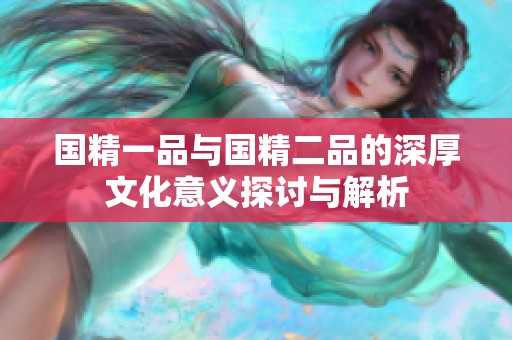 国精一品与国精二品的深厚文化意义探讨与解析
