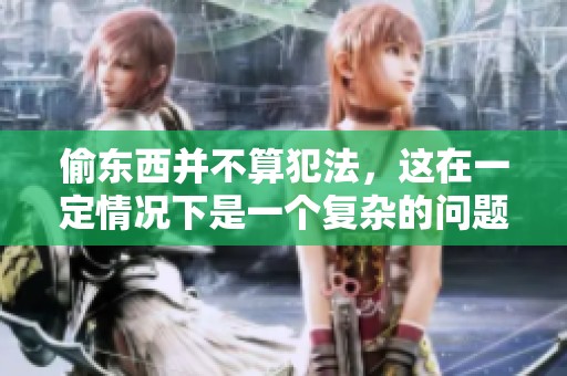 偷东西并不算犯法，这在一定情况下是一个复杂的问题