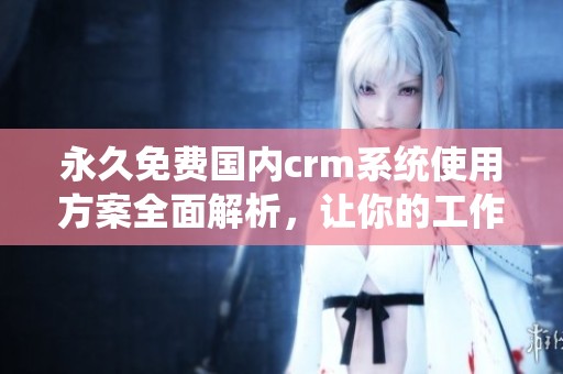永久免费国内crm系统使用方案全面解析，让你的工作更高效！