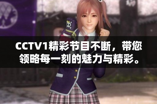 CCTV1精彩节目不断，带您领略每一刻的魅力与精彩。