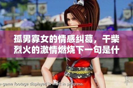 孤男寡女的情感纠葛，干柴烈火的激情燃烧下一句是什么