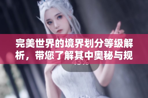 完美世界的境界划分等级解析，带您了解其中奥秘与规则