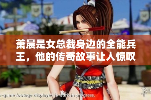 萧晨是女总裁身边的全能兵王，他的传奇故事让人惊叹不已