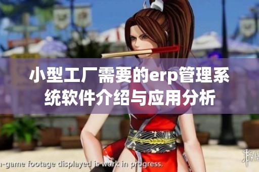 小型工厂需要的erp管理系统软件介绍与应用分析