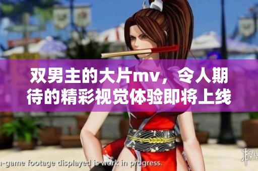 双男主的大片mv，令人期待的精彩视觉体验即将上线