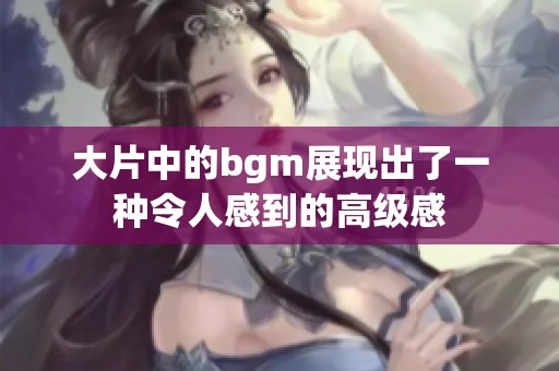 大片中的bgm展现出了一种令人感到的高级感