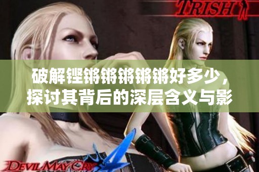 破解铿锵锵锵锵锵好多少，探讨其背后的深层含义与影响