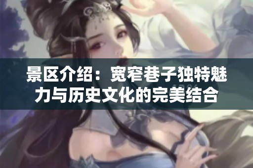景区介绍：宽窄巷子独特魅力与历史文化的完美结合