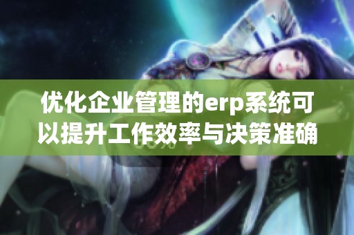 优化企业管理的erp系统可以提升工作效率与决策准确性