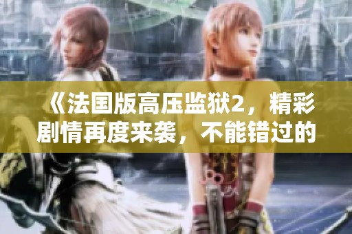 《法国版高压监狱2，精彩剧情再度来袭，不能错过的影视佳作》