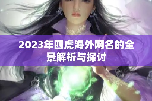 2023年四虎海外网名的全景解析与探讨