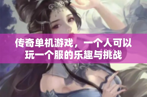 传奇单机游戏，一个人可以玩一个服的乐趣与挑战