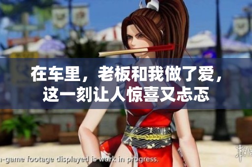 在车里，老板和我做了爱，这一刻让人惊喜又忐忑