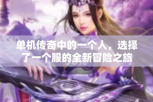 单机传奇中的一个人，选择了一个服的全新冒险之旅