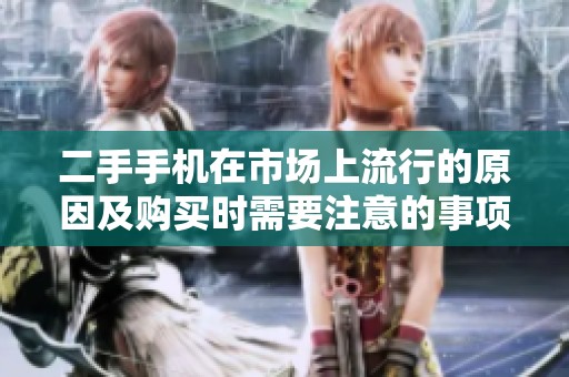 二手手机在市场上流行的原因及购买时需要注意的事项