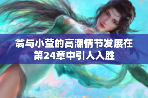 翁与小莹的高潮情节发展在第24章中引人入胜