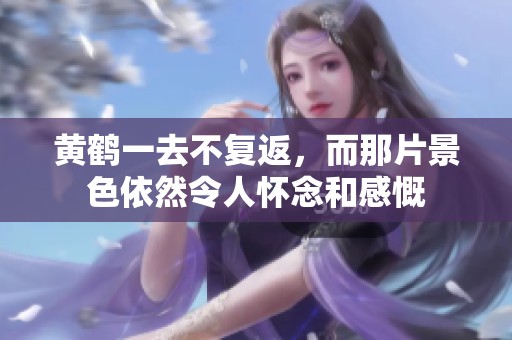 黄鹤一去不复返，而那片景色依然令人怀念和感慨