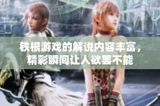 铁根游戏的解说内容丰富，精彩瞬间让人欲罢不能