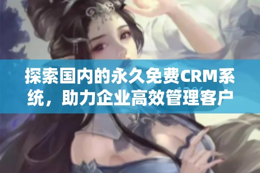 探索国内的永久免费CRM系统，助力企业高效管理客户关系的实用网站