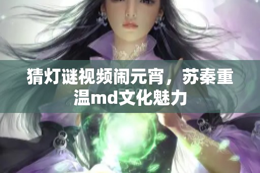 猜灯谜视频闹元宵，苏秦重温md文化魅力